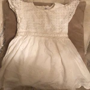 Zara eyelet white dress size 2-3